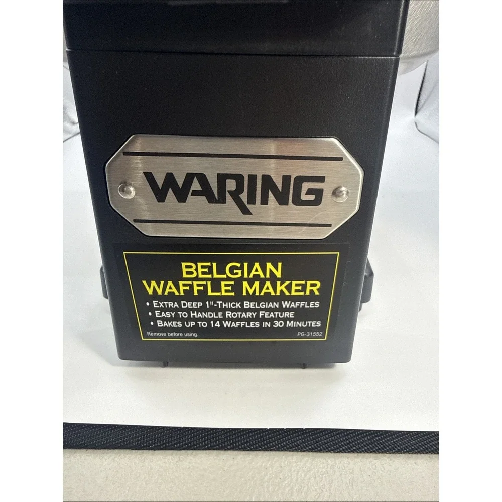 Waring Pro Belgian Waffle Maker WMK200 Stainless Steel Rotating NEW No Box NWOB